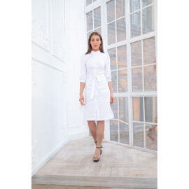 Платье Dr. Nice на пуговицах, белый, 42