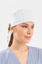 Шапочка медицинская Тезис TZ002, принт "AU", белый