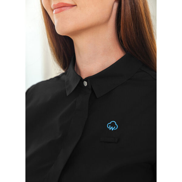 Рубашка женская на кнопках, черный, 46 - фото 3