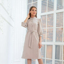 Платье Dr. Nice «Beauty» на пуговицах, бежевый, 42