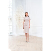 Платье Dr. Nice «Beauty» со стойкой, бежевый, 48