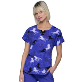 Топ женский HeartSoul Prints HS685, лошади, XS