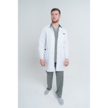 Халат мужской 165ТСД, белый, 60