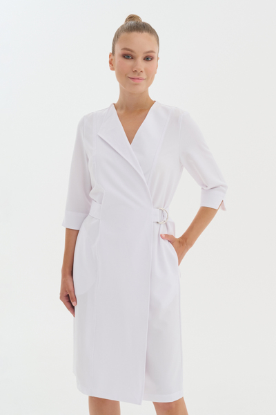 Халат-платье Тезис TZ150, белый, 46 - фото 4