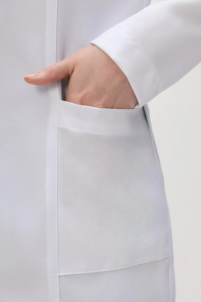 Халат женский 233 Streich, длинный рукав, белый, 50 - фото 2