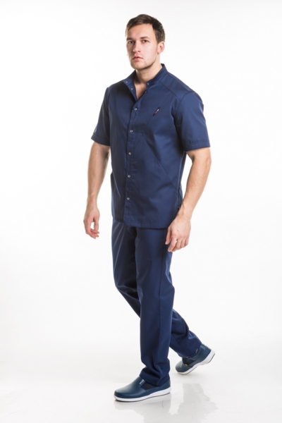 Блуза мужская «Алекс», темно-синий, 46 - фото 1