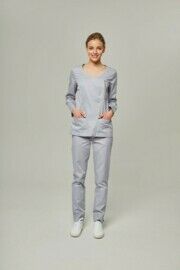 Туника женская Dr. Nice с косой молнией, серый, 46