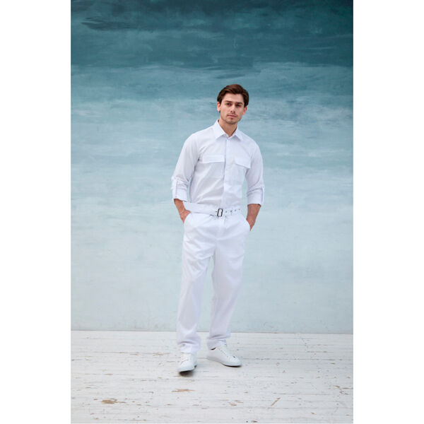 Комбинезон мужской Dr. Nice, с поясом с пряжкой, белый, 50 - фото 1