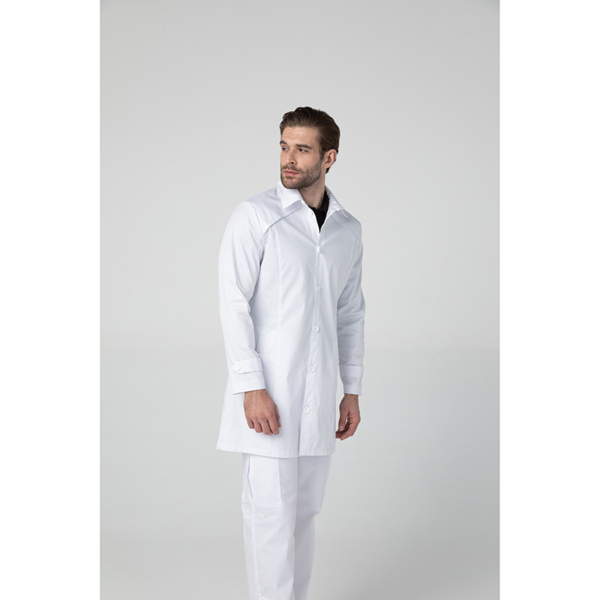 Халат мужской Dr. Nice с воротником, белый, 50 - фото 1