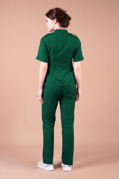 Рубашка женская на молнии TZ400, зеленый, 58 - фото 2