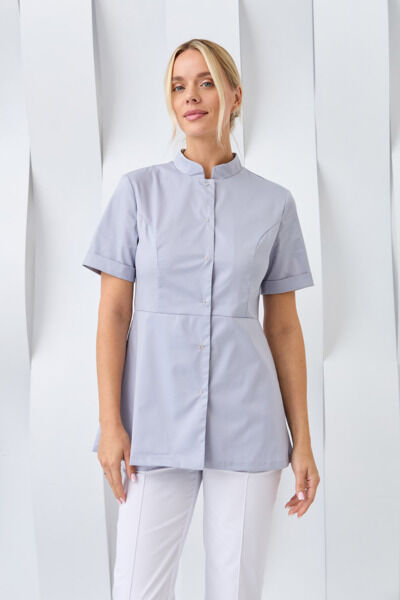 Туника женская Dr. Nice на кнопках, серый, 46 - фото 0