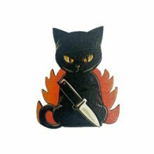 Значок "Кот в огне" 