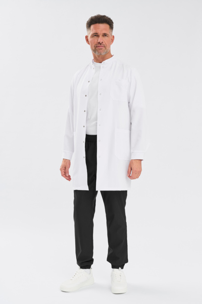 Халат мужской на кнопках Тезис TZ811, белый, 46