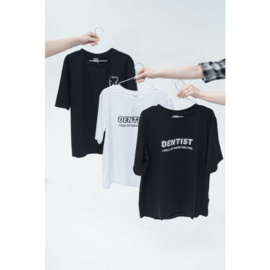 Футболка женская Тезис, принт "Dentist", синий, 46-48