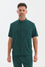 Рубашка мужская на молнии Тезис TZ700, зеленый, 50