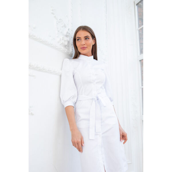 Платье Dr. Nice на пуговицах, белый, 50 - фото 5