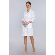 Халат женский 207 Ultra, 3/4 рукав, белый, 54