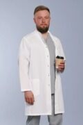 Халат мужской 550, длинный рукав, белый, 46