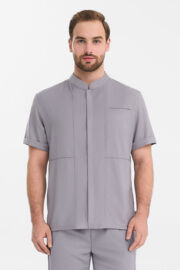 Рубашка мужская на молнии Тезис TZ700, серо-бежевый, 46