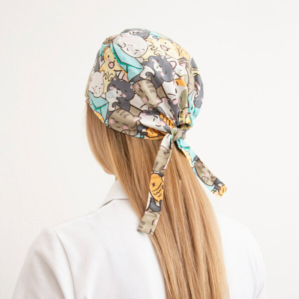 Шапочка медицинская, принт 