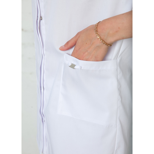 Рубашка женская на кнопках, белый, 56 - фото 4