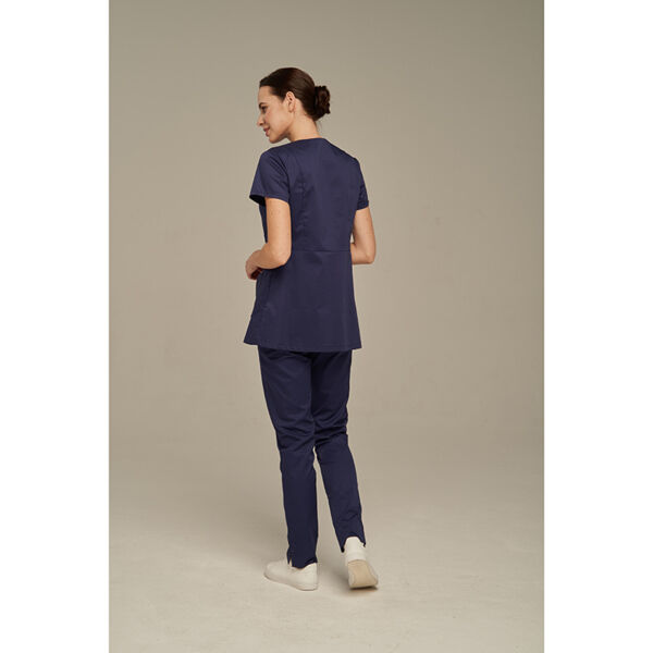 Туника женская Dr. Nice на молнии, без воротника, синий, 50 - фото 4