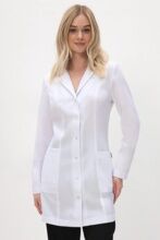 Халат женский 233 Streich, длинный рукав, белый, 46