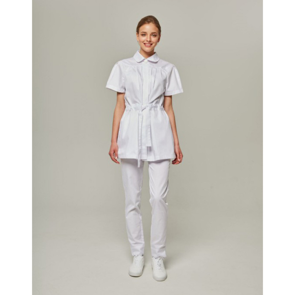 Туника женская Dr. Nice на пуговицах, белый, 44 - фото 0