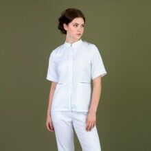 Рубашка женская на молнии TZ400, белый, 48