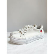 Кеды женские с сердцем, белый, 36