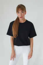 Футболка женская Тезис TZ111, черный, 44-46