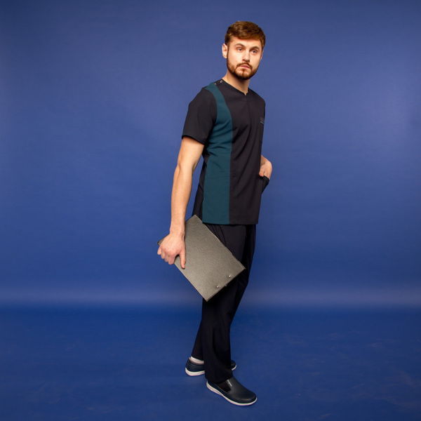 Туника мужская 260 Wisconsin, R148-176 синий/сине-зеленый, M - фото 1