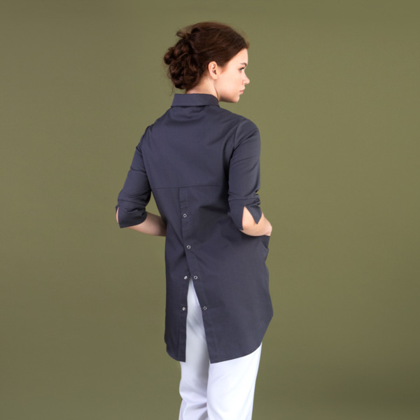 Рубашка женская на кнопках Тезис TZ450, графит, 54 - фото 1