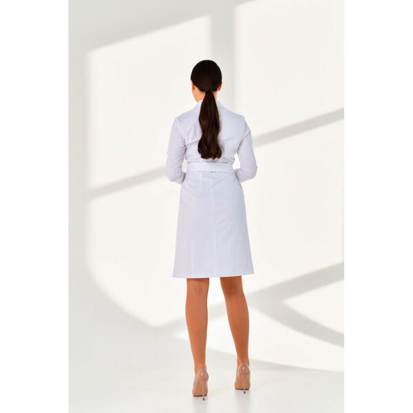 Халат женский тренч, белый, 44 - фото 2