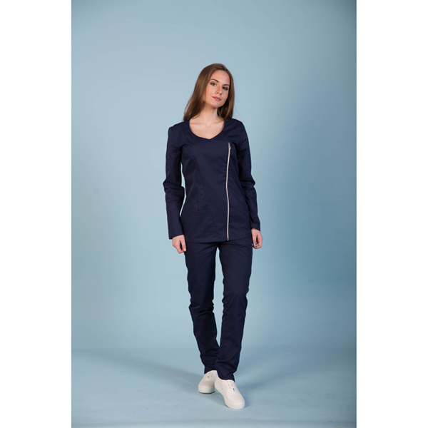 Туника женская Dr. Nice с косой молнией, синий, 44