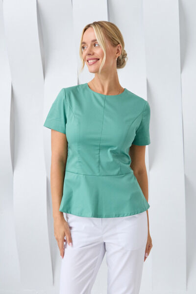 Туника женская Dr. Nice «Алекс», с коротким рукавом, зеленый, 42 - фото 1