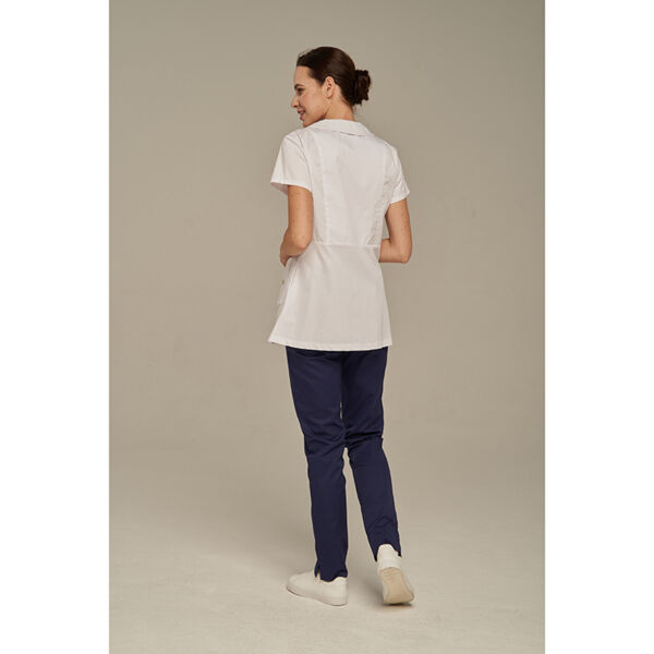 Туника женская Dr. Nice на молнии, с воротником, белый, 46 - фото 4