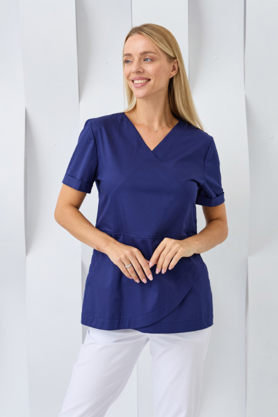 Туника женская Dr. Nice, короткий рукав, синий, 40 - фото 2