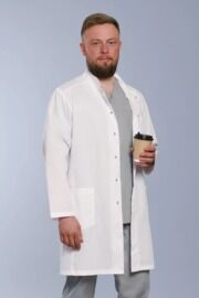 Халат мужской 550, длинный рукав, белый, 52