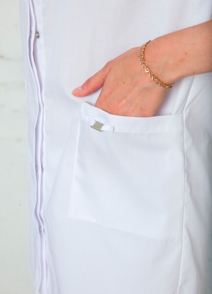 Рубашка женская на кнопках, белый, 48 - фото 4