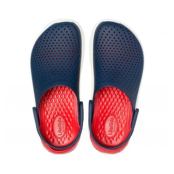 Сабо CROCS LiteRide Clog, темно-синие с красным задником, 38-39 - фото 2