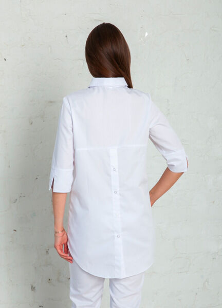 Рубашка женская на кнопках, белый, 48 - фото 2