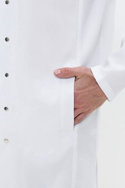 Халат мужской 584 Streich, длинный рукав, белый, 52 - фото 2