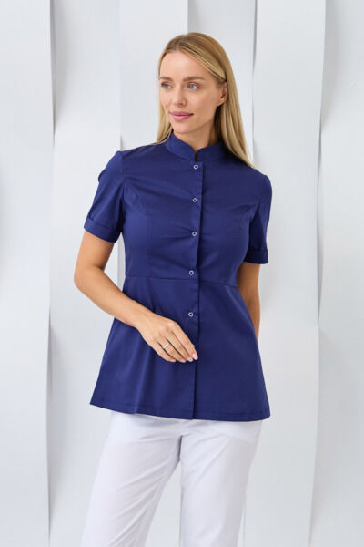Туника женская Dr. Nice на кнопках, синий, 40 - фото 2