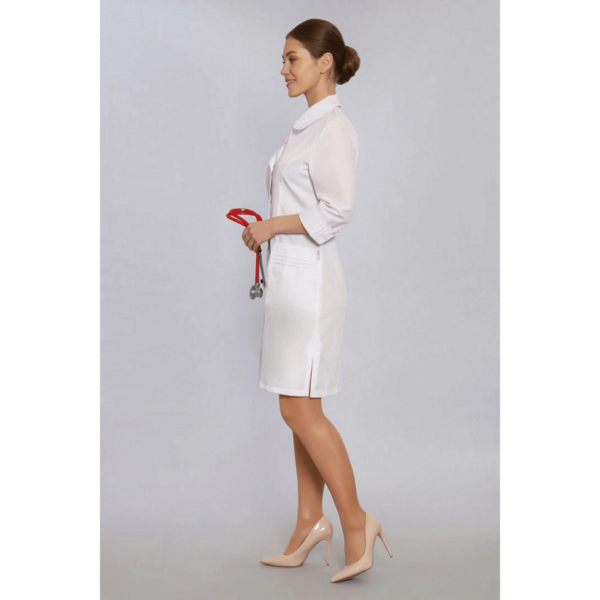 Халат женский 219 Satory, 3/4 рукав, белый, 52 - фото 1