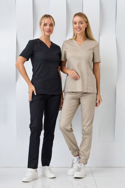 Топ женский Dr. Nice, хирургический, черный, 42 - фото 3