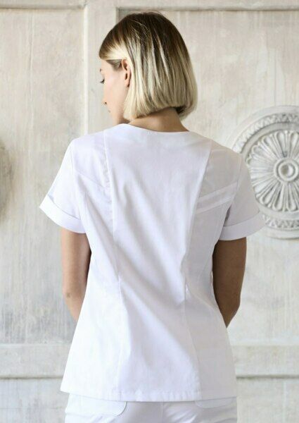 Блуза женская «Aльфа», белый-зеленый, 42 - фото 2