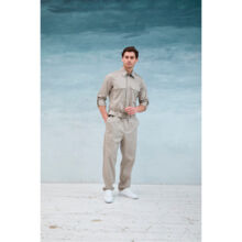 Комбинезон мужской Dr. Nice, с поясом с пряжкой, бежевый, 48