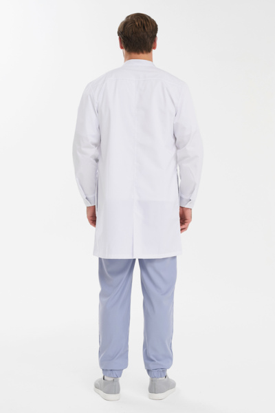 Халат мужской на кнопках Тезис TZ810, белый, 58 - фото 5