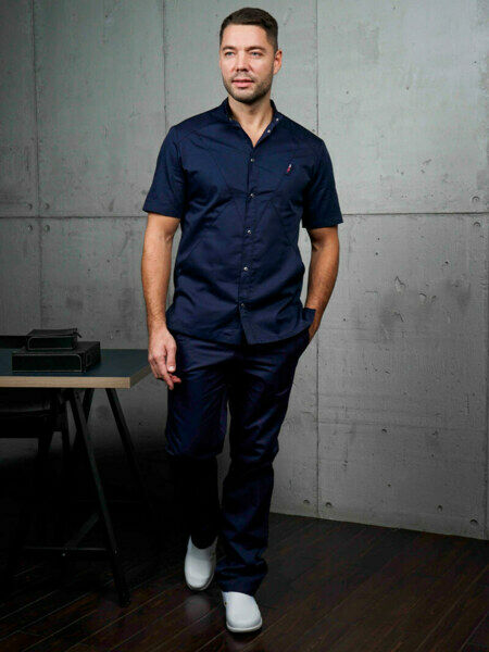 Блуза мужская «Алекс», темно-синий, 50 - фото 0